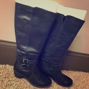 Abella black wife calf boots